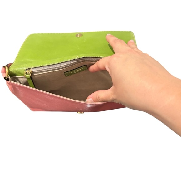 Kate Spade Pink Leather Pochette Wristlet Bag Susanna Spring Easter - Picture 9 of 16